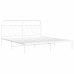 Estructura cama sin colchón con cabecero metal blanco 193x203cm