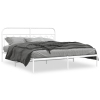 Estructura cama sin colchón con cabecero metal blanco 193x203cm