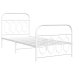 Estructura cama sin colchón con estribo metal blanco 90x190 cm