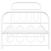 Estructura cama sin colchón con estribo metal blanco 90x190 cm