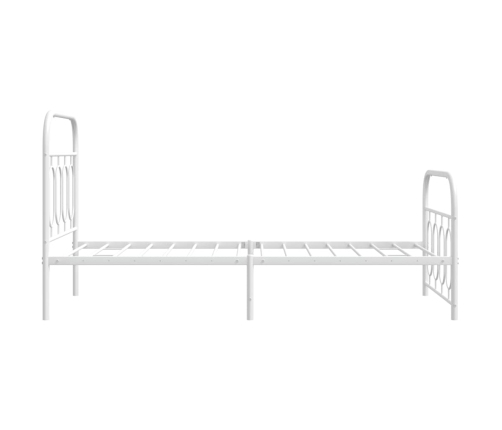 Estructura cama sin colchón con estribo metal blanco 90x190 cm