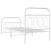 Estructura cama sin colchón con estribo metal blanco 90x190 cm