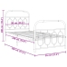 Estructura cama sin colchón con estribo metal blanco 90x190 cm