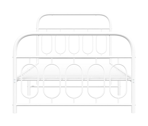 Estructura cama sin colchón con estribo metal blanco 100x190 cm