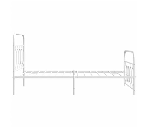 Estructura cama sin colchón con estribo metal blanco 100x190 cm