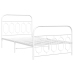 Estructura cama sin colchón con estribo metal blanco 107x203 cm