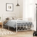 Estructura cama sin colchón con estribo metal blanco 107x203 cm