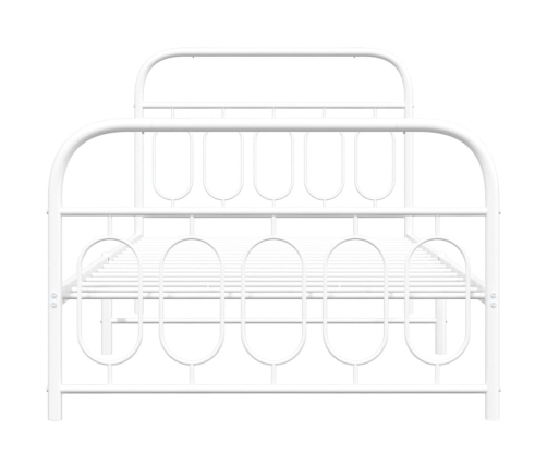Estructura cama sin colchón con estribo metal blanco 107x203 cm