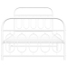 Estructura cama sin colchón con estribo metal blanco 107x203 cm