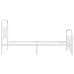Estructura cama sin colchón con estribo metal blanco 107x203 cm