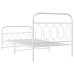 Estructura cama sin colchón con estribo metal blanco 107x203 cm