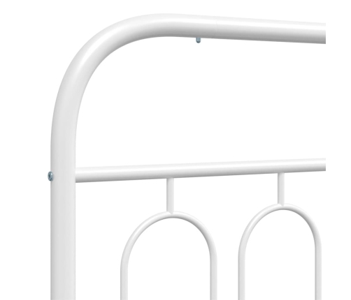 Estructura cama sin colchón con estribo metal blanco 107x203 cm