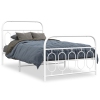 Estructura cama sin colchón con estribo metal blanco 107x203 cm