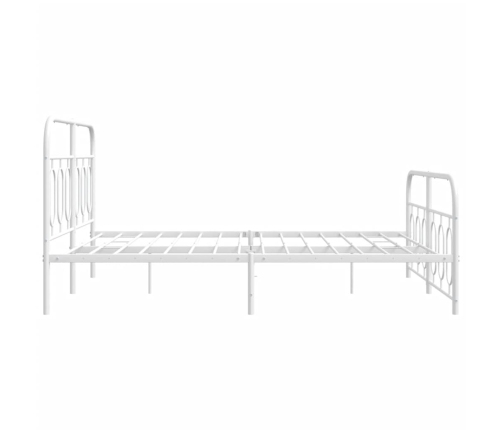 Estructura cama sin colchón con estribo metal blanco 135x190 cm