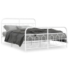 Estructura cama sin colchón con estribo metal blanco 135x190 cm