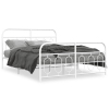 Estructura cama sin colchón con estribo metal blanco 140x190 cm