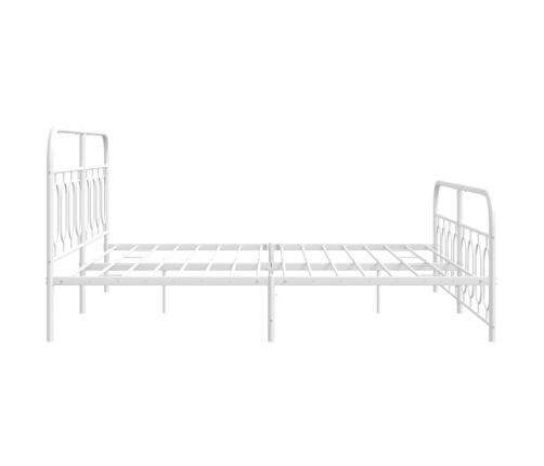 Estructura cama sin colchón con estribo metal blanco 183x213 cm