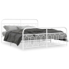 Estructura cama sin colchón con estribo metal blanco 183x213 cm