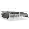 Estructura cama sin colchón con estribo metal blanco 193x203 cm