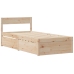 Estructura de cama sin colchón madera maciza de pino 100x200 cm