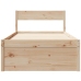 Estructura de cama sin colchón madera maciza de pino 100x200 cm