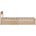 Estructura de cama sin colchón madera maciza de pino 100x200 cm