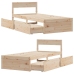 Estructura de cama sin colchón madera maciza de pino 100x200 cm