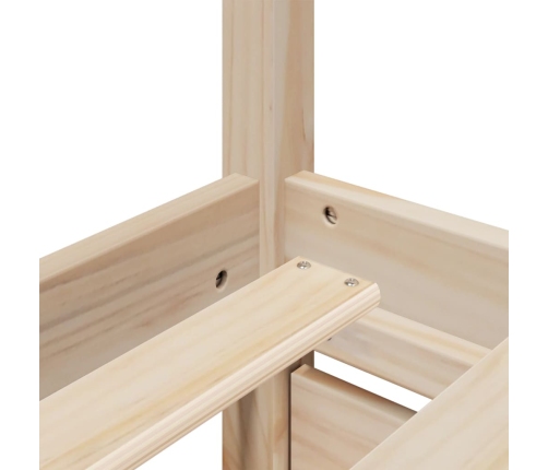 Estructura de cama sin colchón madera maciza de pino 100x200 cm