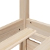 Estructura de cama sin colchón madera maciza de pino 100x200 cm