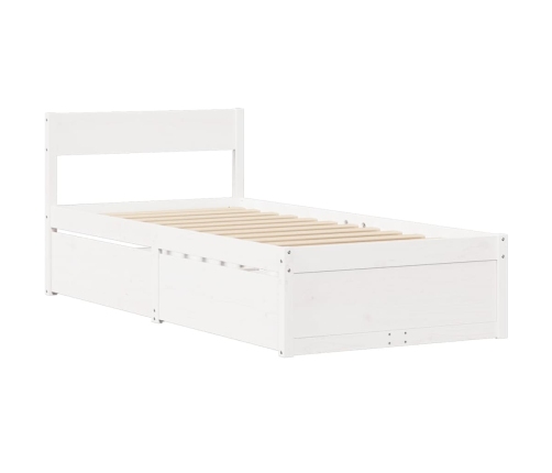 Estructura cama sin colchón madera maciza pino blanca 100x200cm