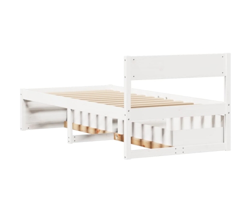 Estructura cama sin colchón madera maciza pino blanca 100x200cm