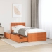 Estructura de cama sin colchón madera de pino marrón 90x200 cm