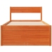 Estructura de cama sin colchón madera de pino marrón 90x200 cm