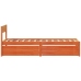 Estructura de cama sin colchón madera de pino marrón 90x200 cm