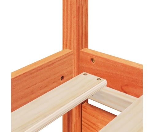Estructura de cama sin colchón madera de pino marrón 90x200 cm