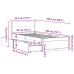 Estructura de cama sin colchón madera de pino marrón 90x200 cm