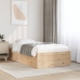 Estructura de cama sin colchón madera maciza de pino 90x200 cm