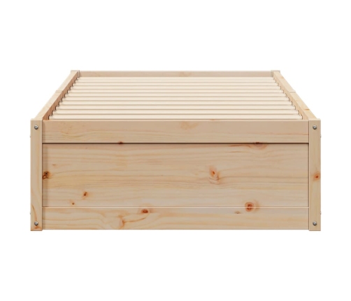 Estructura de cama sin colchón madera maciza de pino 90x200 cm