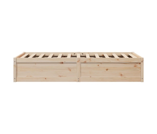 Estructura de cama sin colchón madera maciza de pino 90x200 cm