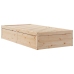 Estructura de cama sin colchón madera maciza de pino 90x200 cm