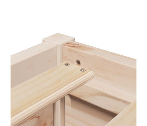Estructura de cama sin colchón madera maciza de pino 90x200 cm