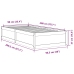 Estructura de cama sin colchón madera maciza de pino 90x200 cm