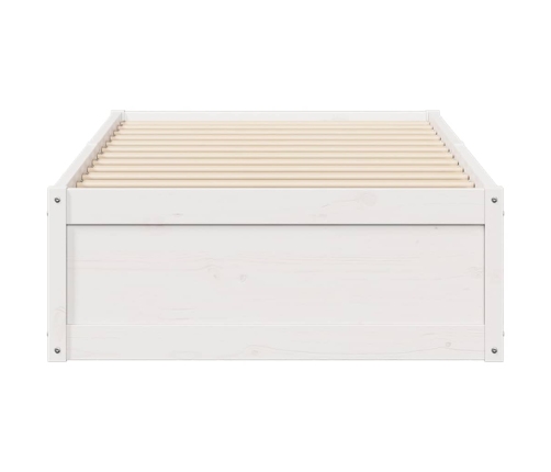 vidaXL Estructura de cama sin colchón madera maciza blanca 90x190 cm