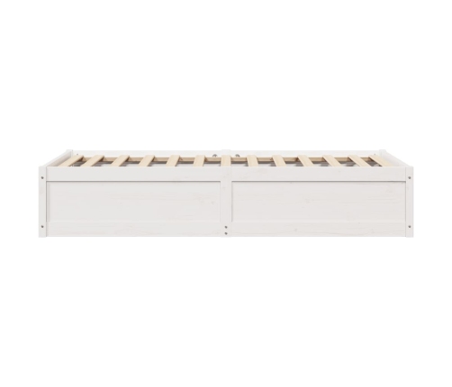 vidaXL Estructura de cama sin colchón madera maciza blanca 90x190 cm