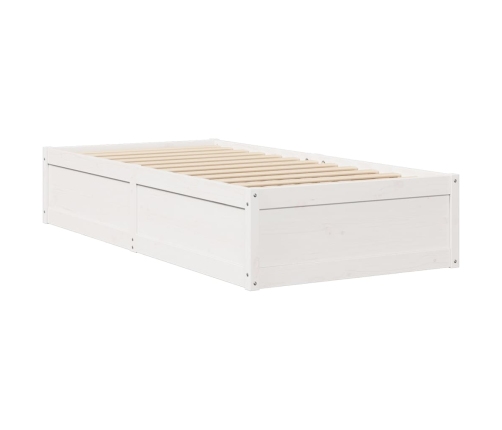 vidaXL Estructura de cama sin colchón madera maciza blanca 90x190 cm