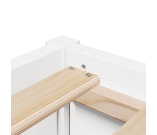 vidaXL Estructura de cama sin colchón madera maciza blanca 90x190 cm