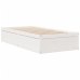 Estructura de cama sin colchón madera maciza blanca 75x190 cm