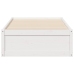 Estructura de cama sin colchón madera maciza blanca 75x190 cm
