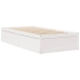 Estructura de cama sin colchón madera maciza blanca 75x190 cm