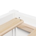 Estructura de cama sin colchón madera maciza blanca 75x190 cm